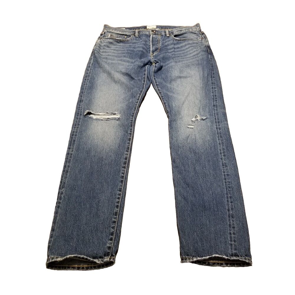 Todd Snyder Selvedge Jeans Men's Size 34x34 Slim Fit 12.5 oz Distress (35x33)